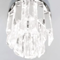 LED-Deckenleuchte Prism, Kristallglas, Ø10cm chrom