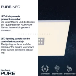 LED-Deckenleuchte PURE Neo, 45 cm, alu, CCT, Fernbedienung