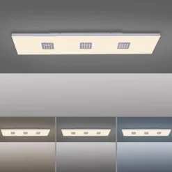 LED-Deckenleuchte PURE Neo, 120 cm, alu, CCT, Fernbedienung