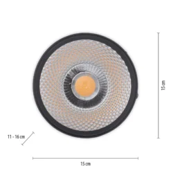 LED-Deckenleuchte PURE Nola, einflammig, schwarz