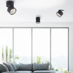 LED-Deckenleuchte PURE Nola, einflammig, schwarz