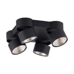LED-Deckenleuchte PURE Nola, vierflammig, schwarz