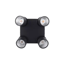LED-Deckenleuchte PURE Nola, vierflammig, schwarz