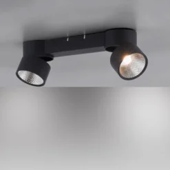 LED-Deckenleuchte PURE Nola, zweiflammig, schwarz
