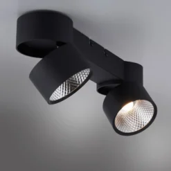 LED-Deckenleuchte PURE Nola, zweiflammig, schwarz