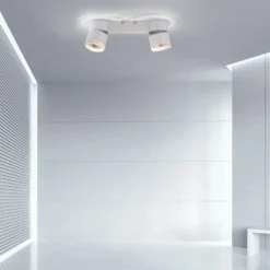 LED-Deckenleuchte PURE Nola, zweiflammig, weiß
