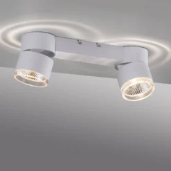 LED-Deckenleuchte PURE Nola, zweiflammig, weiß