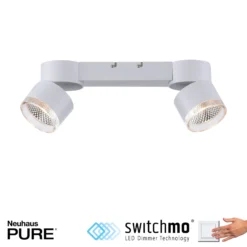 LED-Deckenleuchte PURE Nola, zweiflammig, weiß