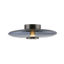 LED-Deckenleuchte PURE Vitrum, grau, Glas/Aluminium, Ø 45 cm