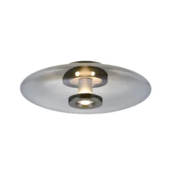 LED-Deckenleuchte PURE Vitrum, grau, Glas/Aluminium, Ø 45 cm