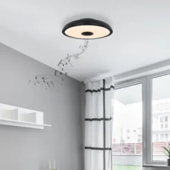 LED-Deckenleuchte Raffy Lautsprecher RGBW schwarz