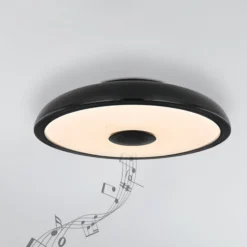 LED-Deckenleuchte Raffy Lautsprecher RGBW schwarz