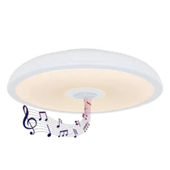 LED-Deckenleuchte Raffy Lautsprecher RGBW weiß