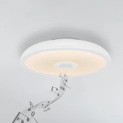 LED-Deckenleuchte Raffy Lautsprecher RGBW weiß