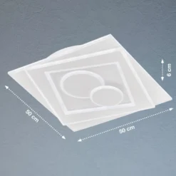 LED-Deckenleuchte Ratio, dimmbar, zwei Kreise