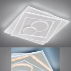 LED-Deckenleuchte Ratio, dimmbar, zwei Kreise