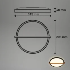 LED-Deckenleuchte Remsa, Ø 30 cm, Kunststoff, schwarz