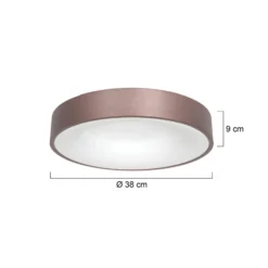 LED-Deckenleuchte Ringlede, 2.700 K, Ø 38 cm, bronze, Metall