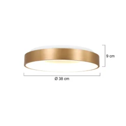 LED-Deckenleuchte Ringlede, 2.700 K, Ø 38 cm, gold, Metall