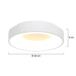 LED-Deckenleuchte Ringlede, 2.700 K, Ø 48 cm, weiß, Metall