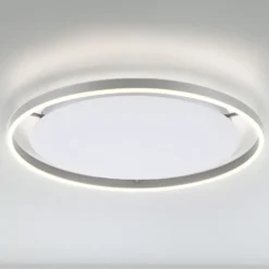 LED-Deckenleuchte Ritus, Ø 58,5cm, aluminium