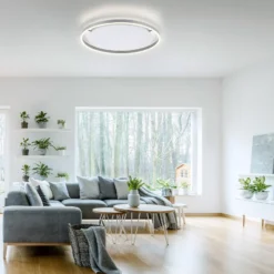 LED-Deckenleuchte Ritus, Ø 58,5cm, aluminium