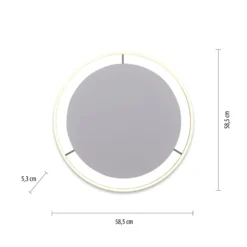 LED-Deckenleuchte Ritus, Ø 58,5cm, aluminium