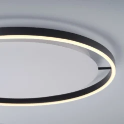 LED-Deckenleuchte Ritus, Ø 58,5cm, anthrazit