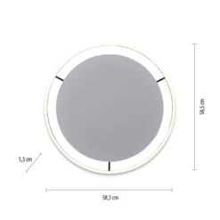 LED-Deckenleuchte Ritus, Ø 58,5cm, anthrazit