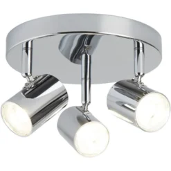 LED-Deckenleuchte Rollo, dreiflammig, chrom