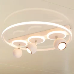 LED-Deckenleuchte Ronda, weiß, dreiflammig