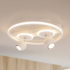 LED-Deckenleuchte Ronda, weiß, zweiflammig