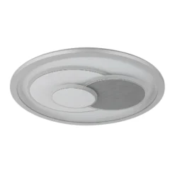 LED-Deckenleuchte Ruiz I, weiß/silber, Ø 48 cm, CCT