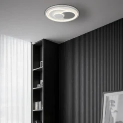 LED-Deckenleuchte Ruiz I, weiß/silber, Ø 48 cm, CCT