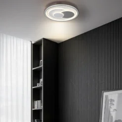 LED-Deckenleuchte Ruiz I, weiß/silber, Ø 48 cm, CCT
