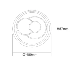 LED-Deckenleuchte Ruiz I, weiß/silber, Ø 48 cm, CCT