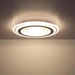LED-Deckenleuchte Sabatino, Ø 48 cm, weiß/grau, CCT