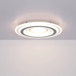 LED-Deckenleuchte Sabatino, Ø 48 cm, weiß/grau, CCT
