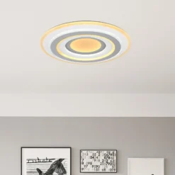 LED-Deckenleuchte Sabatino, Ø 48 cm, weiß/grau, CCT