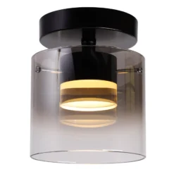 LED-Deckenleuchte Salerno, 2.700 K, 1-fl., schwarz