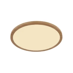 LED-Deckenleuchte Sapana Ø 29,5 cm Holzoptik