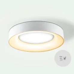 LED-Deckenleuchte Sauro, Ø 40 cm, weiß
