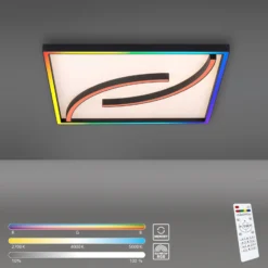 LED-Deckenleuchte Serpent, dimmbar, RGBW, Quadrat