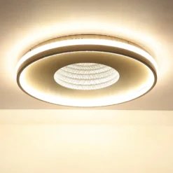 LED-Deckenleuchte Shirley, sandfarben, Ø 51 cm, CCT, dimmbar