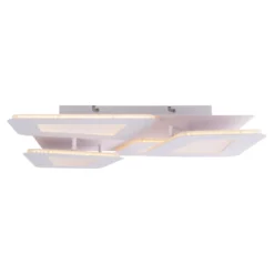 LED-Deckenleuchte Simen, weiß, Metall, 48x48 cm, CCT, Remote