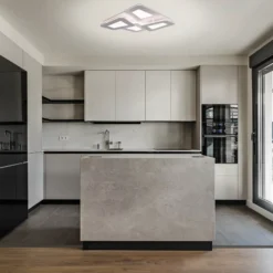 LED-Deckenleuchte Simen, weiß, Metall, 48x48 cm, CCT, Remote