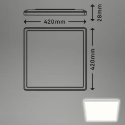 LED-Deckenleuchte Slim, eckig 42 x 42 cm