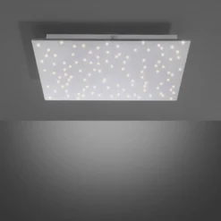 LED-Deckenleuchte Sparkle CCT dim stahl 45x45cm