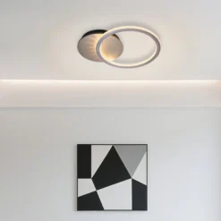 LED-Deckenleuchte Specs, cremefarben Länge 45 cm Eisen/Acryl
