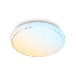 LED-Deckenleuchte Star, weiß, Sternendekor, CCT, dimmbar